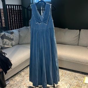 Free People, Chambray jumpsuit with pockets